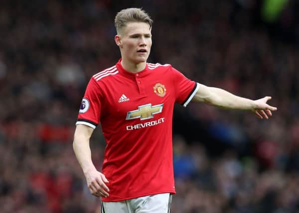 File photo dated 10-03-2018 of Manchester United's Scott McTominay. PRESS ASSOCIATION Photo. Issue date: Monday March 12, 2018. Manchester United midfielder Scott McTominay has been called into the Scotland senior squad for the friendlies against Costa Rica and Hungary, the Scottish Football Association has announced. See PA story SOCCER Scotland. Photo credit should read Martin Rickett/PA Wire