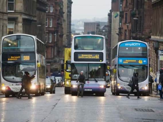 Hope Street is one of Scotland's most polluted streets. Picture: John Devlin