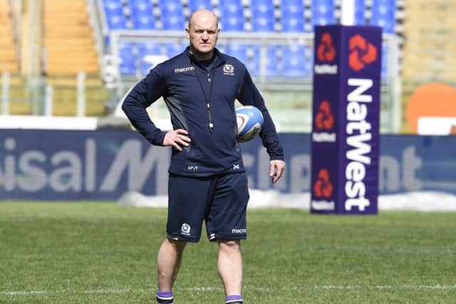 Scotland head coach Gregor Townsend during the captain's run at the Stadio Olimpico in Rome.
Picture: Ian Rutherford