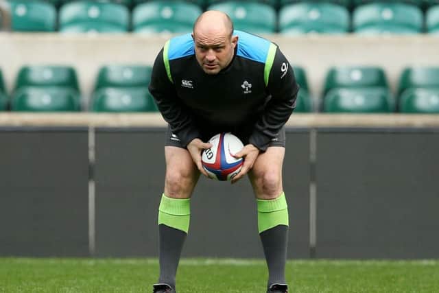Ireland skipper Rory Best during the captain's run at Twickenham. Picture: PA