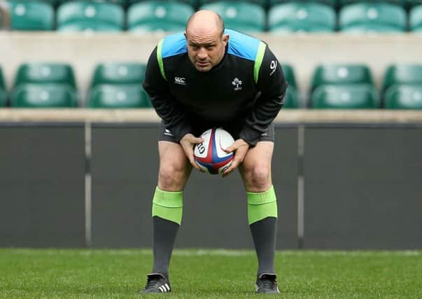Ireland skipper Rory Best during the captain's run at Twickenham. Picture: PA