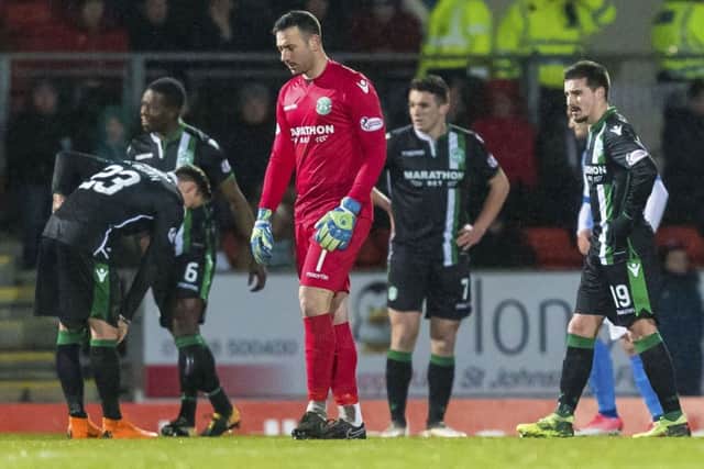 Hibs took the lead but Ofir Marciano's red card allowed St Johnstone back in to earn a point. Picture: SNS Group