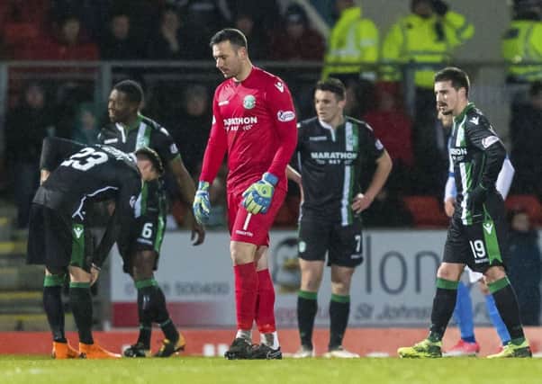 Hibs took the lead but Ofir Marciano's red card allowed St Johnstone back in to earn a point. Picture: SNS Group