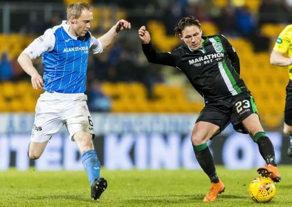 Scott Allan competes with Steven Anderson. Picture: SNS Group