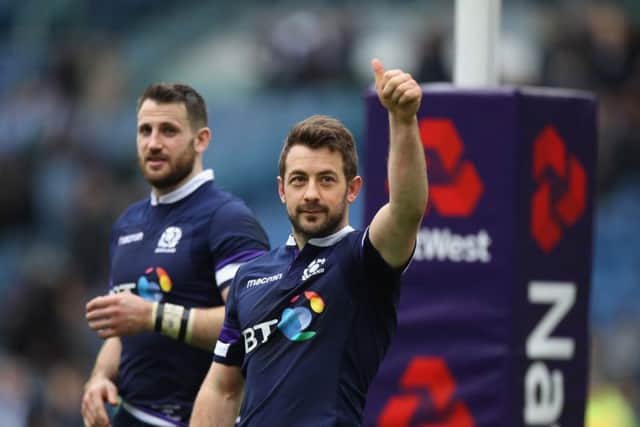 Greig Laidlaw of Scotland celebrates after Scotland's win. Picture: Getty Images/Paolo Bruno