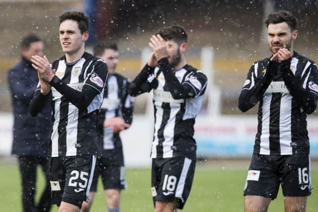 St Mirren's Liam Smith and Ian McShane at full time. Picture: SNS/Bruce White