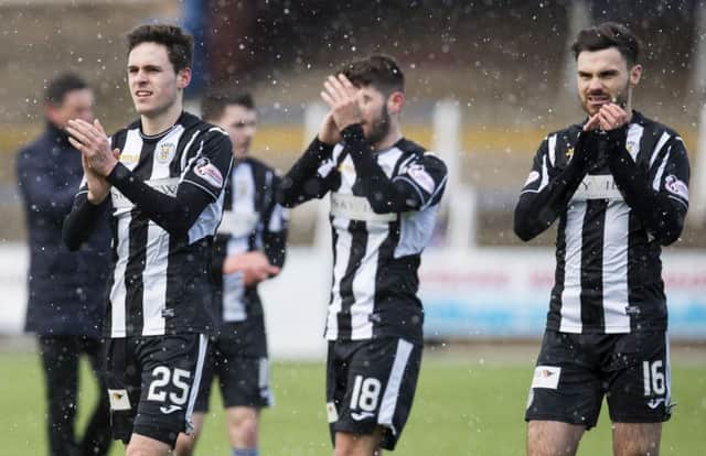 St Mirren's Liam Smith and Ian McShane at full time. Picture: SNS/Bruce White