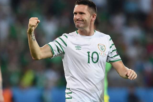 Robbie Keane celebrates victory over Italy at Euro 2016. Picture: Getty images