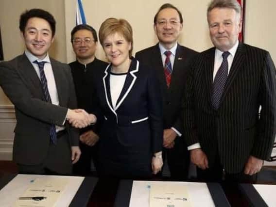 A previous memorandum of understanding signed by Nicola Sturgeon with Chinese firms collapsed