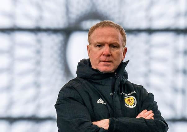 Scotland manager Alex McLeish looks on during the first training session of his second stint as national boss at Oriam in Edinburgh. Picture: Craig Williamson/SNS