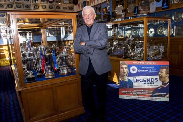 Walter Smith promotes the upcoming Rangers Legends game on the 24th of March. Picture: SNS