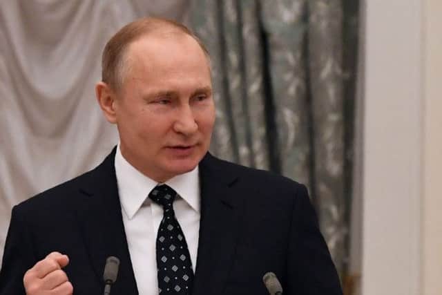 Putin has been accused of attempting to spread chaos in Europe. Picture: AFP/Getty