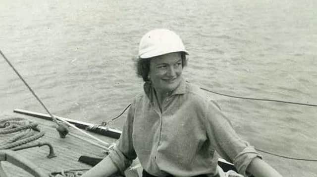 Barbara Calder at the helm of family boat