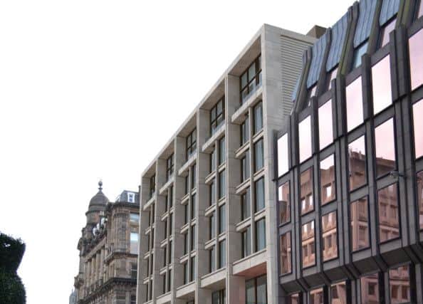 The hotel is on West George Street opposite Queen Street railway station
