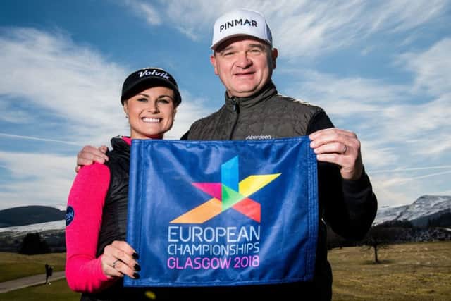 Scottish golfers Carly Booth and Paul Lawrie are ambassadors for the inaugural European Team Championships at Gleneagles in August. Picture: Ross Parker/SNS