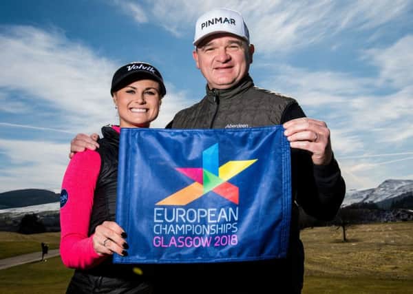 Scottish golfers Carly Booth and Paul Lawrie are ambassadors for the inaugural European Team Championships at Gleneagles in August. Picture: Ross Parker/SNS