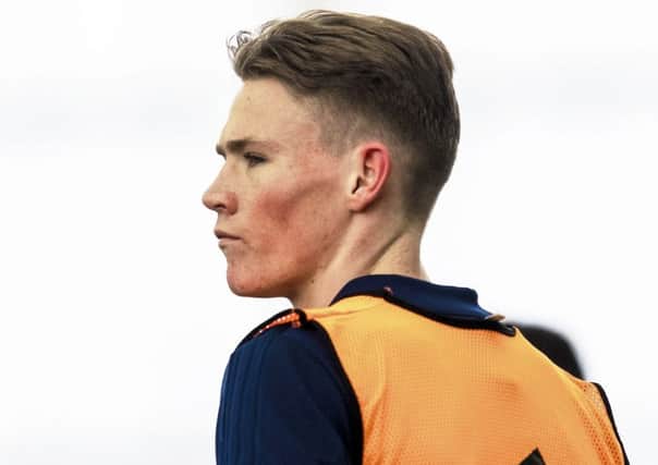 Scotland's Scott McTominay in training at Oriam. Picture: SNS
