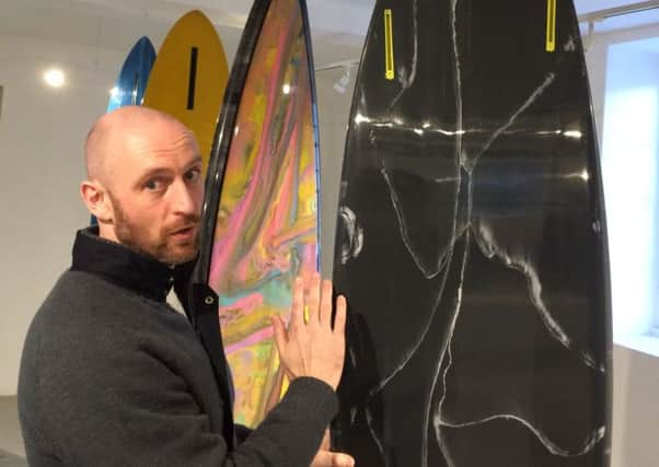 Surfboard shaper Jason Burnett, explaining the thinking behind his asymmetrical surfboards