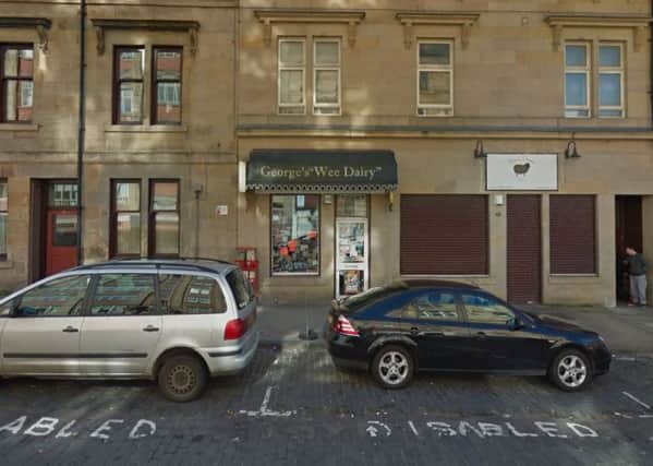 The assault happened at George's Wee Dairy in Maryhill. Pic: Google