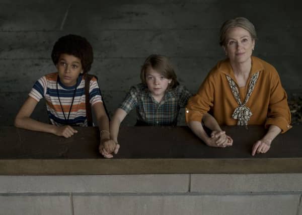 Jaden Michael, Oakes Fegley, and Julianne Moore in WonderStruck, directed by Todd Haynes