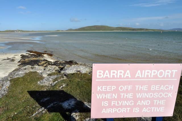 Barra Airport is famous for its unique beach runway.