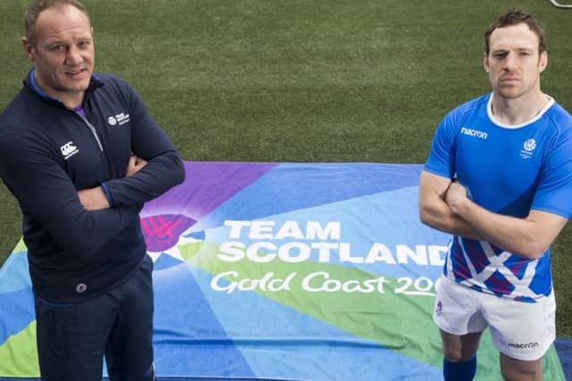 Scotland Sevens coach John Dalziel, who has named his Commonwealth Games squad, with captain Scott Riddell.
Picture: Jeff Holmes