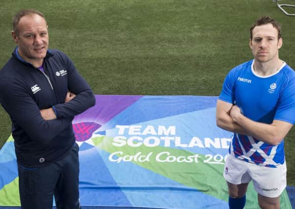 Scotland Sevens coach John Dalziel, who has named his Commonwealth Games squad, with captain Scott Riddell.
Picture: Jeff Holmes