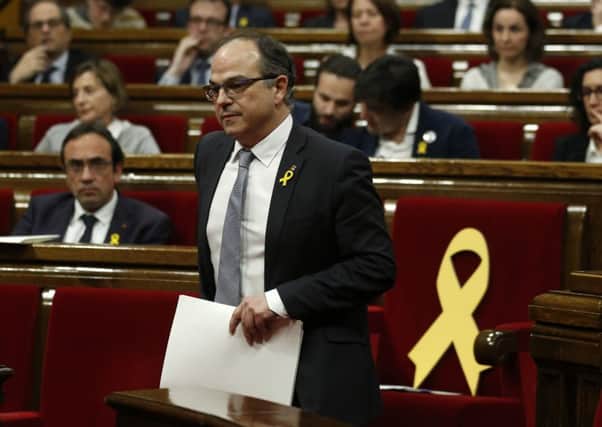 Jordi Turull is the third candidate proposed by separatists (AP Photo/Manu Fernandez)