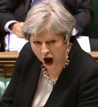 Britain's Prime Minister Theresa May speaking during the weekly Prime Minister's Questions in the House of Commons. Picture: Getty Images