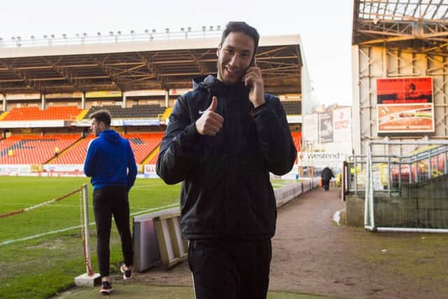 Bilel Mohsni at Tannadice prior to Dundee United's defeat to Greenock Morton on Tuesday evening. Picture: SNS