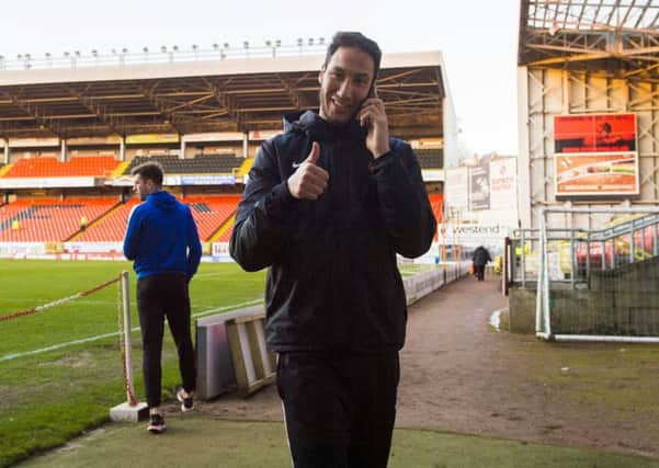 Bilel Mohsni at Tannadice prior to Dundee United's defeat to Greenock Morton on Tuesday evening. Picture: SNS