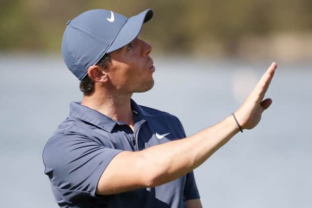 Rory McIlroy reacts to a missed putt during his defeat to Peter Uihlein on the opening day in Austin. Picture: Getty Images