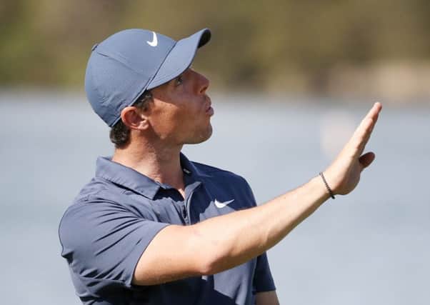 Rory McIlroy reacts to a missed putt during his defeat to Peter Uihlein on the opening day in Austin. Picture: Getty Images