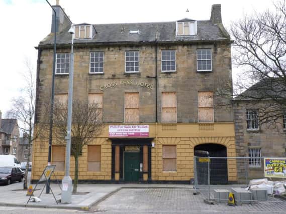 The former Cross Keys Hotel in High Street, Dalkeith, before the regeneration