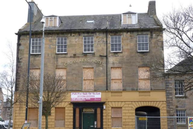 The former Cross Keys Hotel in High Street, Dalkeith, before the regeneration