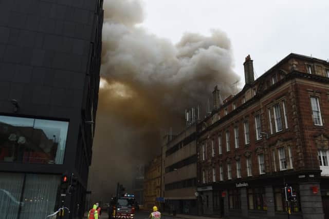 The blaze on Sauchiehall Street has now been contained