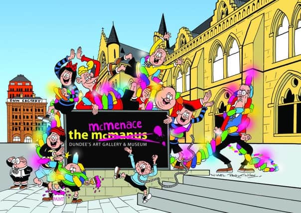 A commemorative drawing of the Bash Street Kids at "The McMenace" to mark 80 years of The Beano. Picture: Nigel Parkinson