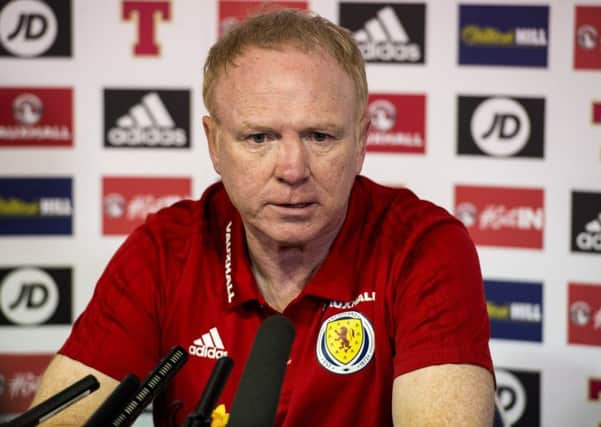 Alex McLeish's Scotland face Hungary on Tuesday. Picture: SNS