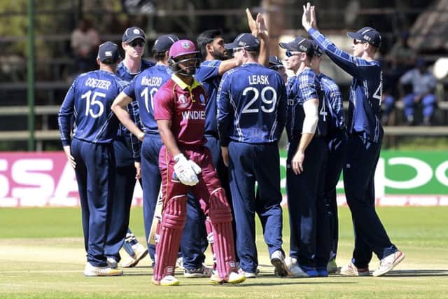 Scotland's talented squad were unlucky to lose to the West Indies at the Cricket World Cup qualifier. Picture: Tsvangirayi Mukwazhi/AP