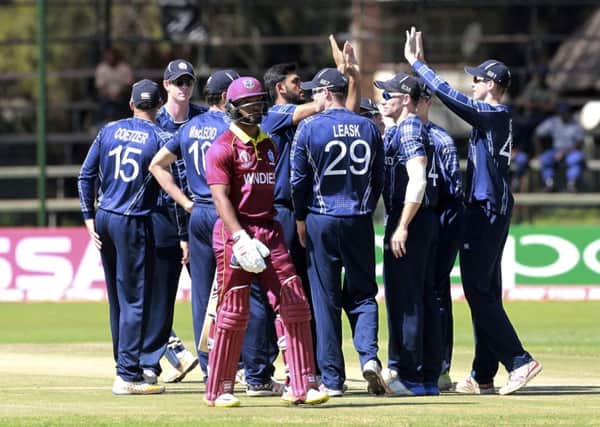 Scotland's talented squad were unlucky to lose to the West Indies at the Cricket World Cup qualifier. Picture: Tsvangirayi Mukwazhi/AP