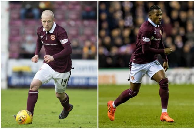 Budge is hopeful of hanging onto Steven Naismith, while Sion are ready to discuss extending Joaquim Adao's Hearts stay. Pictures: SNS Group