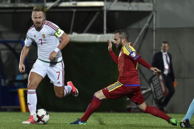Hungary winger Balazs Dzsudzsak will likely provide the Scotland defence with a few concerns in Budapest on Tuesday night. Picture: Pascal Pavani/AFP/Getty Images