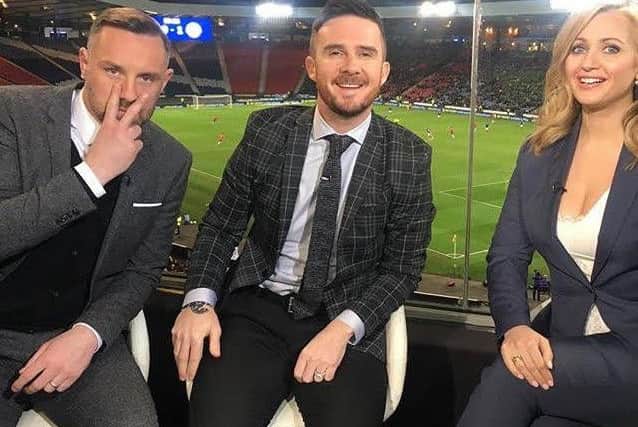 Kris Boyd, Barry Ferguson and Hayley McQueen. Picture: Kris Boyd/Instagram
