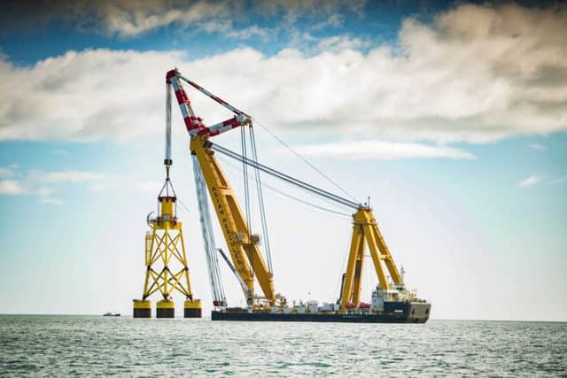 The 25,000 tonne floating crane Asian Hercules III at work in Aberdeen Bay. Picture: Contributed