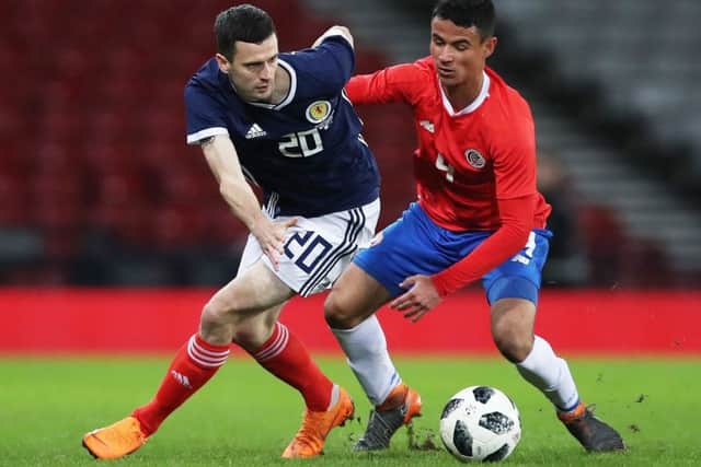 Jamie Murphy won his first Scotland cap against Costa Rica. Picture: Getty
