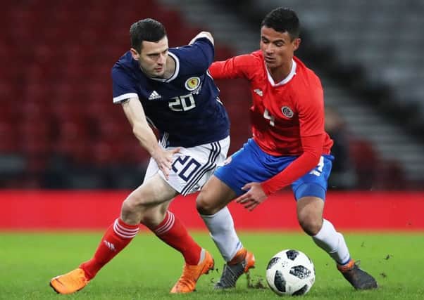 Jamie Murphy won his first Scotland cap against Costa Rica. Picture: Getty