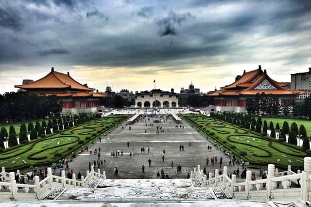 View from the steps of the Chiang Kai-shek Memorial Hall
