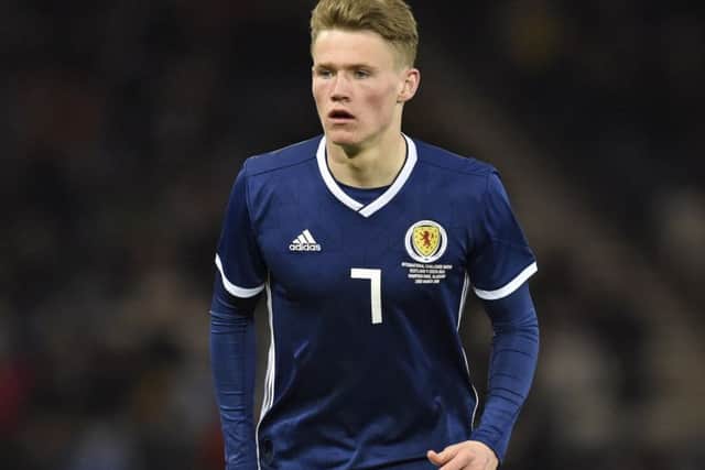Scott McTominay will miss tonights game with a calf strain. Picture: SNS.
