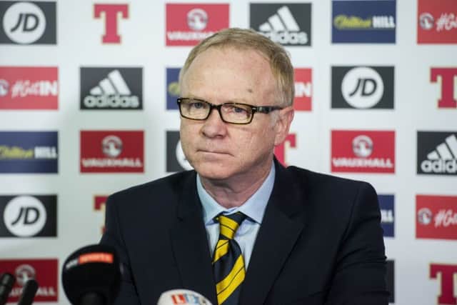 Scotland boss Alex McLeish. Picture: John Devlin