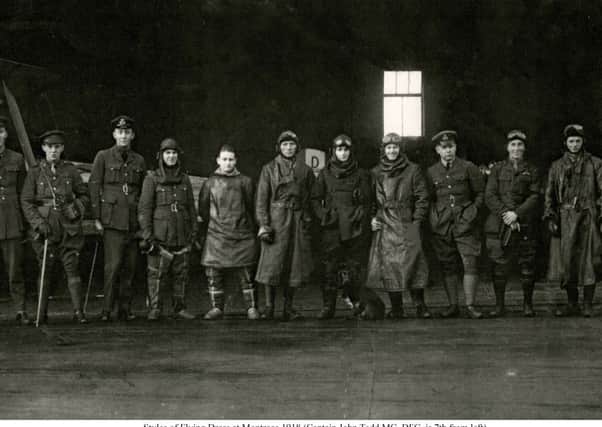 Airmen in 1918 in Scotland. Pic: HES